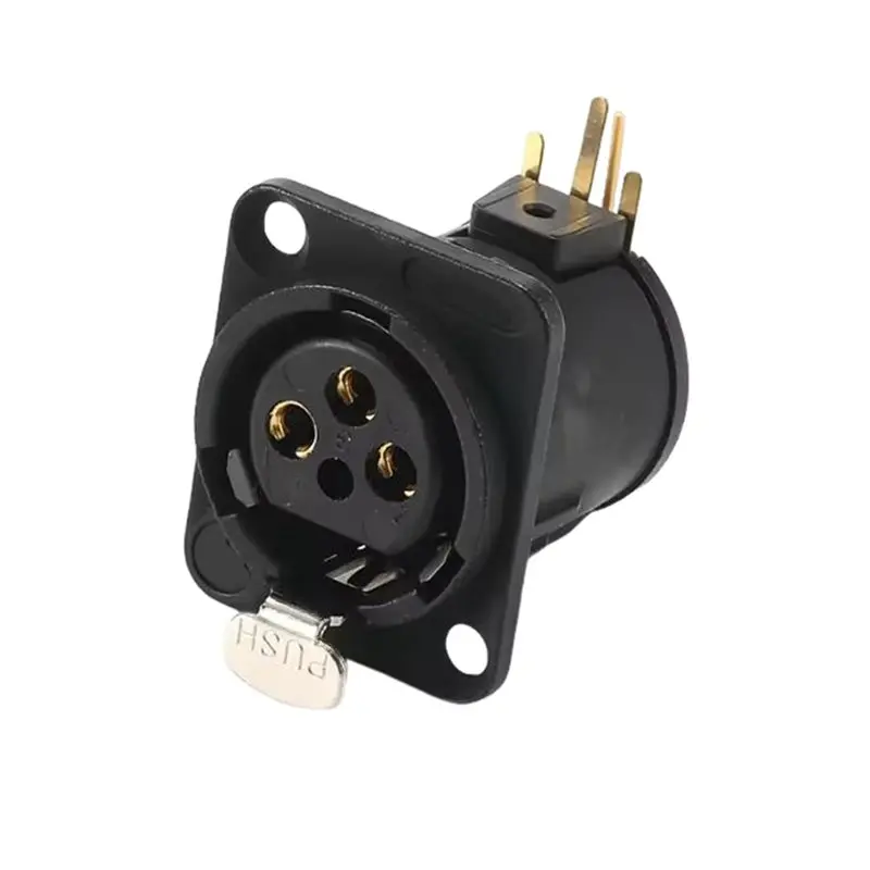 ABDJ-PCB 3 Pin XLR Female Socket Connector 1PCS Horizontal NC3FD-H-B