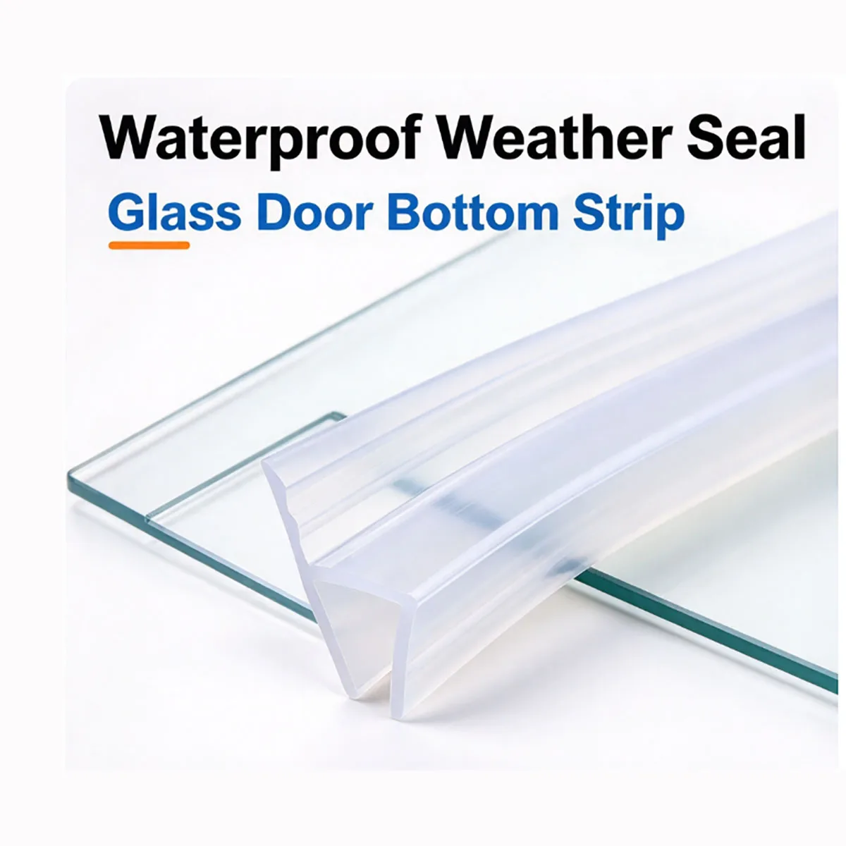 Transparent Silicone Door Seal Strip H F U Shape 6 8 10 12mm for Frameless Glass Shower Door Sliding Window Weatherproof Sealing