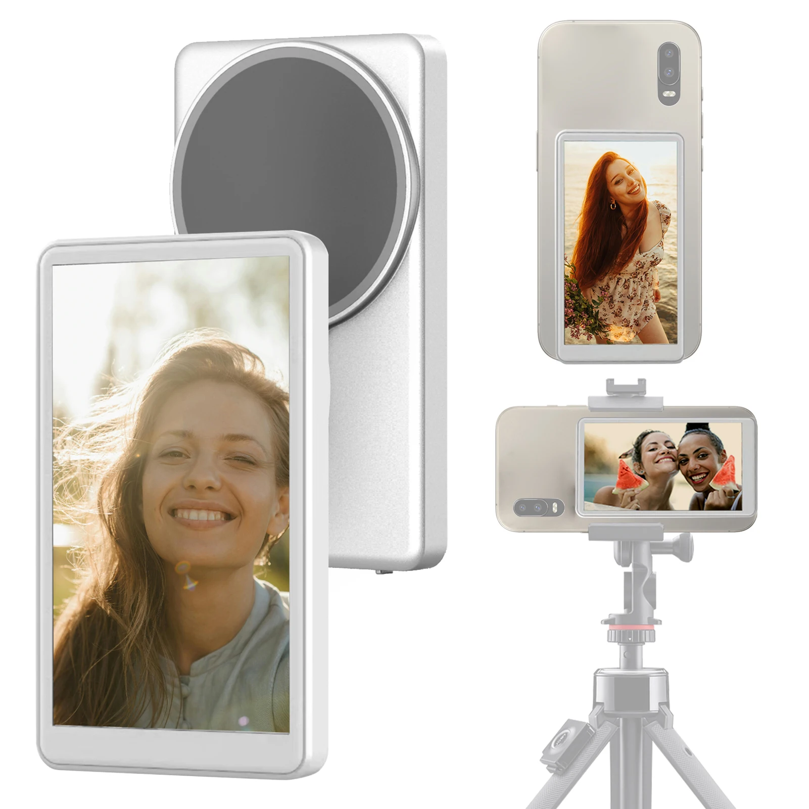 

Andoer Magnetic Selfie Screen for Phone Vlog Selfie Monitor Screen Rear Camera for Live Stream Low Latency High Definition