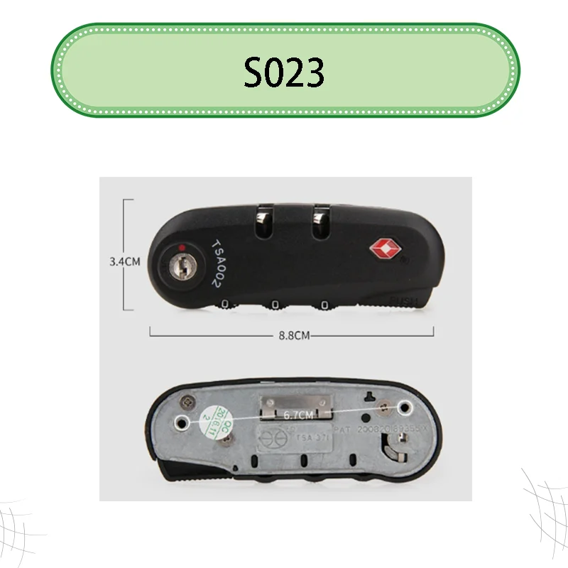 For S-023 Portable Alloy Combination lock Lightweight Anti-Theft Lock for Suitcase