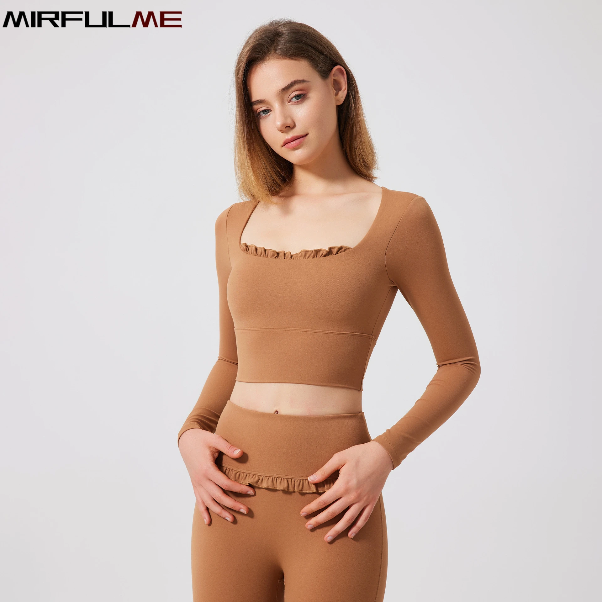 

Женские рубашки для йоги с подкладкой, спортивные футболки с длинными рукавами, толстовки для бега, бюстгальтеры для тренировок с кружевным воротником, топы, майки для тренажерного зала и фитнеса