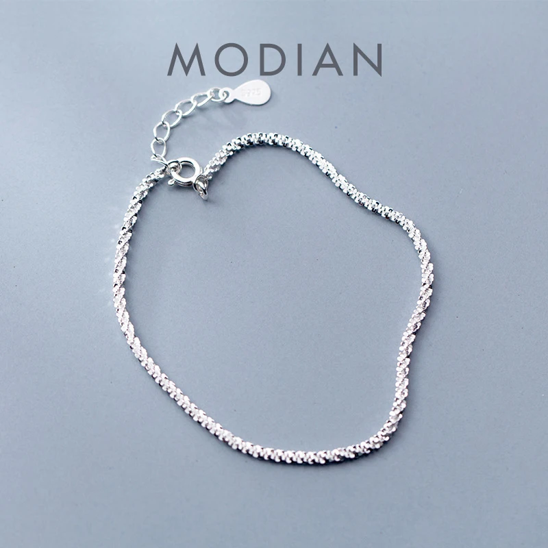 Mocanie moda 925 srebro prosty biały czarny kolor Gypsophila Link Chain bransoletka dla kobiet mężczyzn biżuterii Bijoux