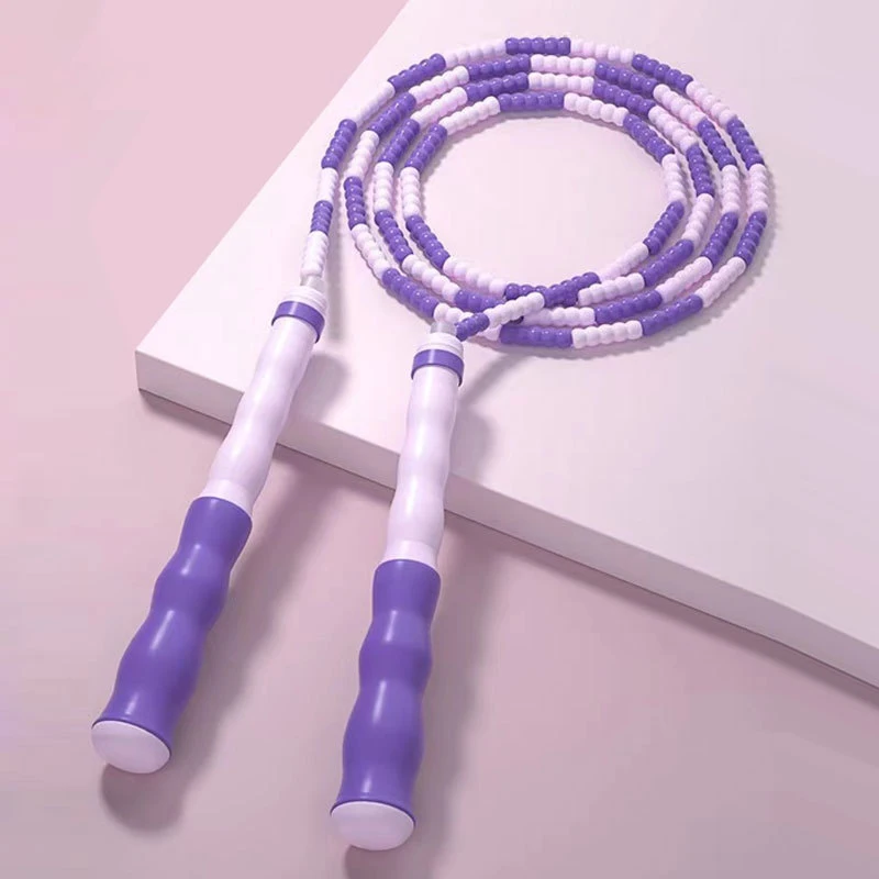 Kids Segmented Beaded Jump Rope Adjustable Skipping Rope for Kindergarten Students Beginner Fitness Exercise Rope