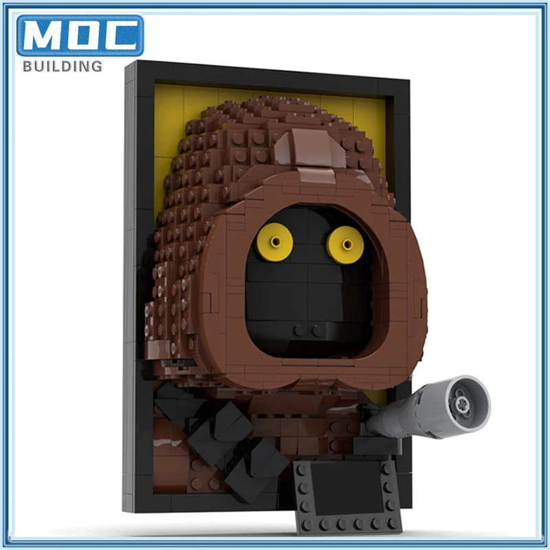 Space Movie Hunter Samurai Helm MOC Bouwstenen 3D Frames Boushh Collection Constructor Bricks Display Speelgoed Kerstcadeaus