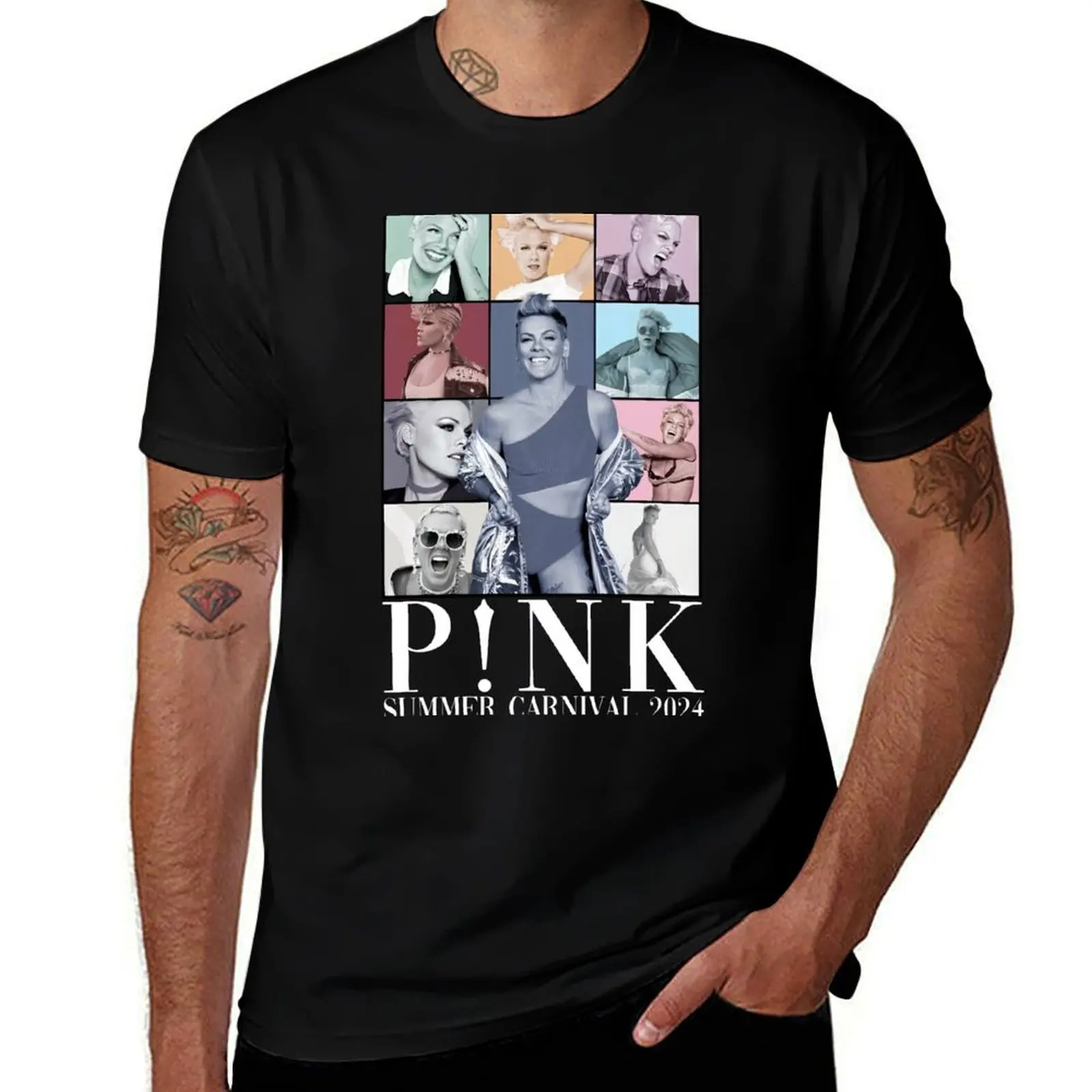

P!nk Pink Singer Summer Carnival 2024 Tour Shirt,Pink Fan Lovers Shirt T-Shirt High Elasticity Sports Tee Shirt