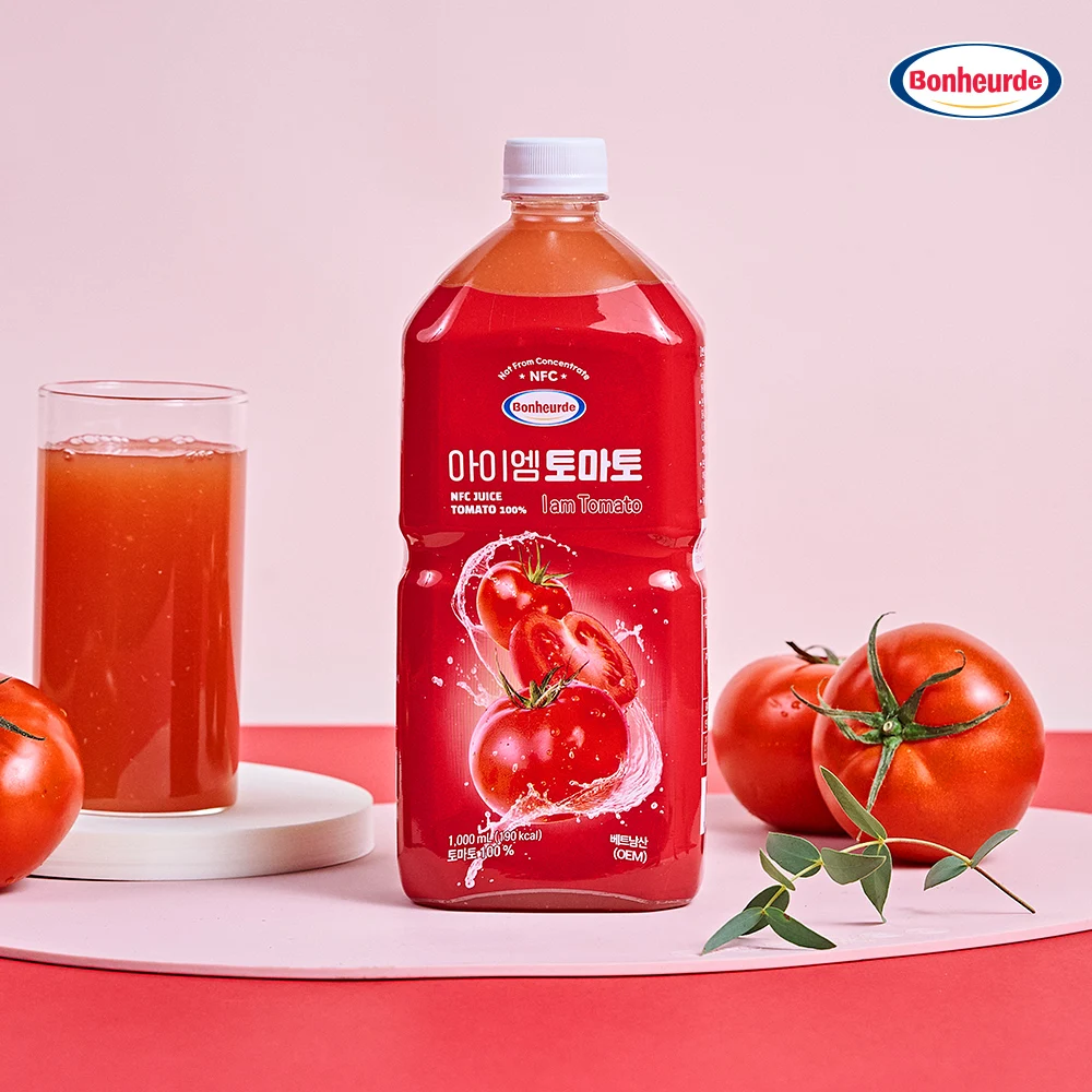 [100% عصير Nfc] Bonelad I'm عصير الطماطم المركز 1 لتر (1 زجاجة / 2 زجاجات / 3 زجاجات / 6 زجاجات)