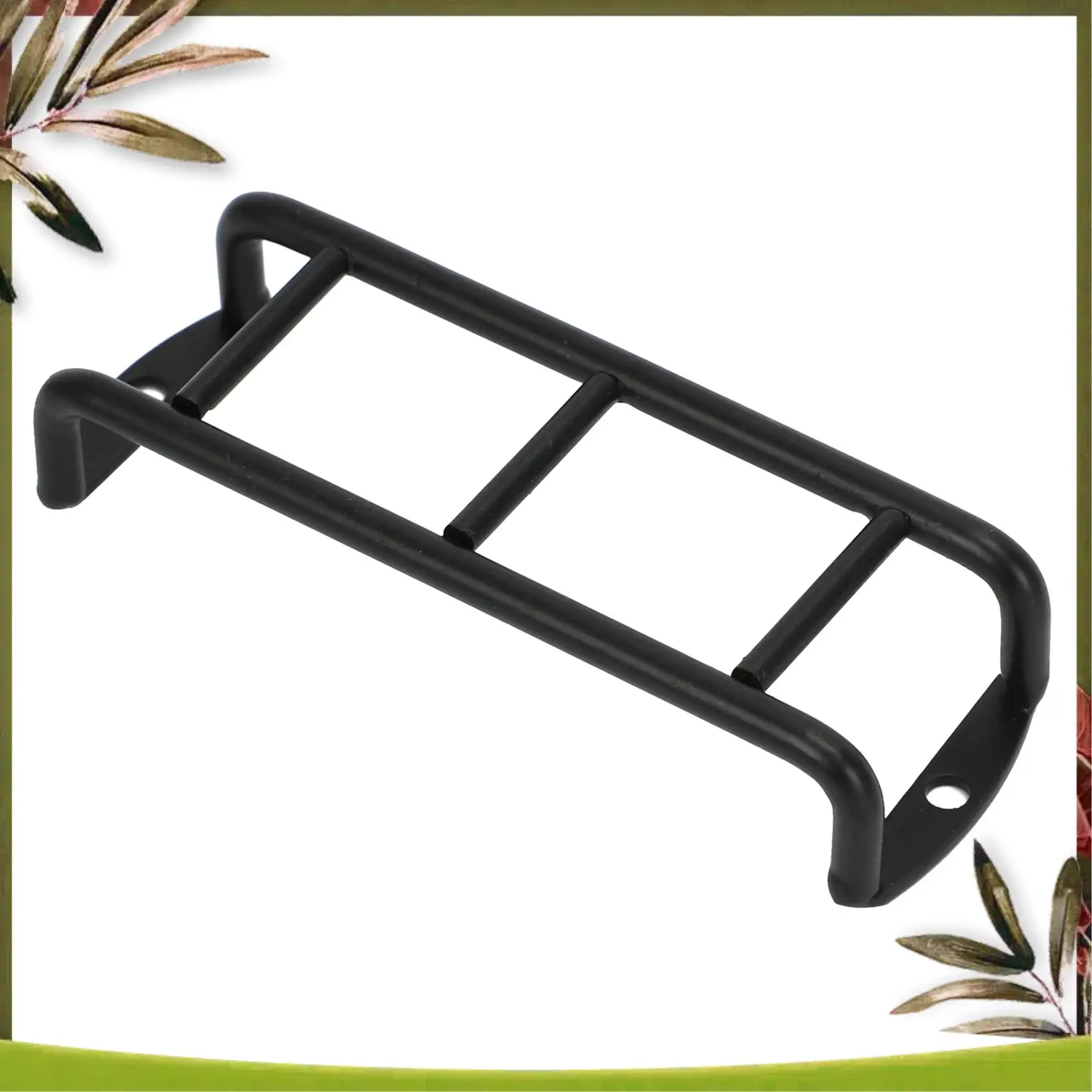 ABOU-Black Metal Straight Ladder Stairs Handrail Stairs For 1/10 RC Crawler Car TRX4 Axial SCX10 90046 RC 4WD Accessory