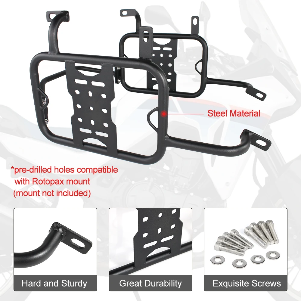 For Honda XL 750 XL750 Transalp 2023-2024 Motorcycle Side Panniers Racks Saddlebag Saddle Bag Support Guard Bars Mount Brackets