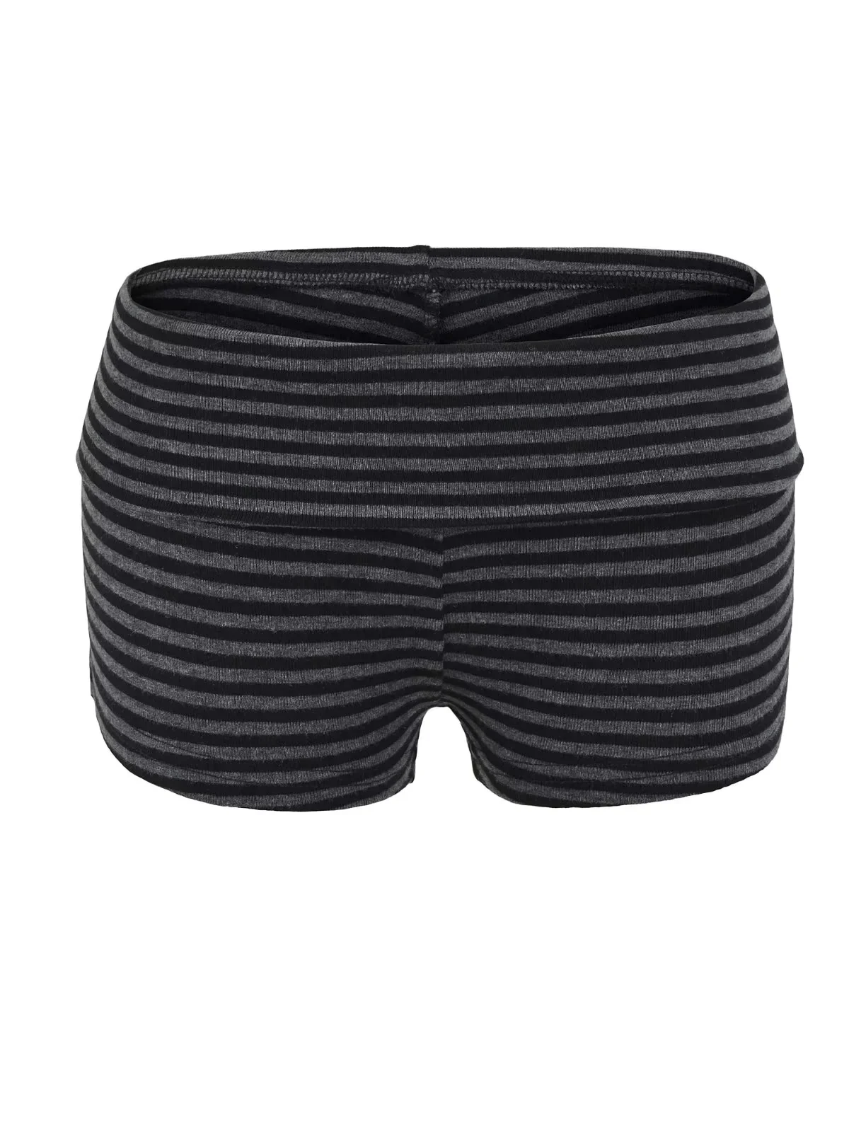 

Американские модные женские шорты с высокой эластичностью, облегающие, в полоску, с низкой талией, повседневные, ультракороткие