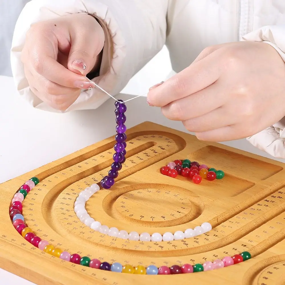 

Bamboo Combo Beading Board For Jewelry Bracelet Making DIY Craft Necklaces Design Beading Trays Jewelry Storage Measuring Tool