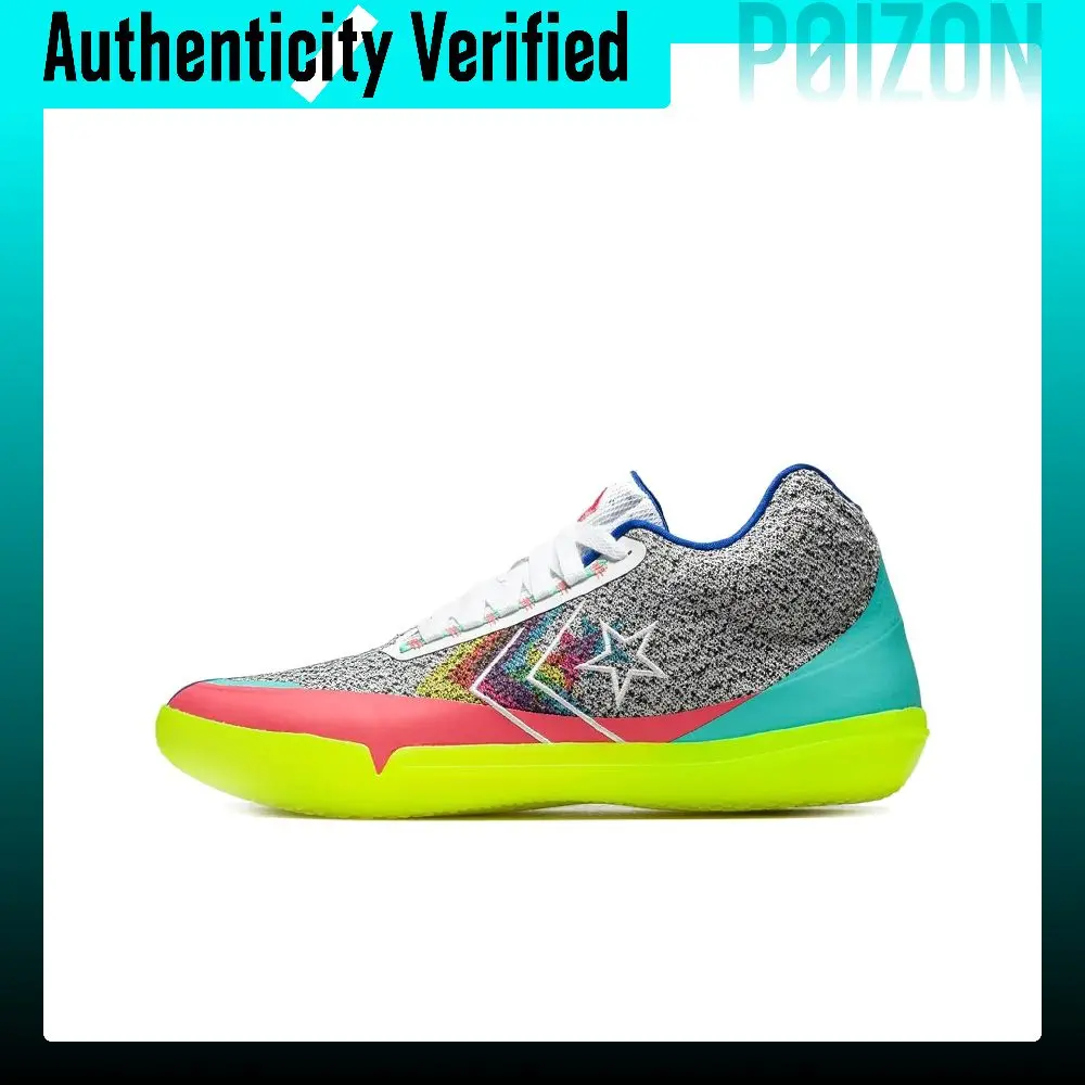NBA X Converse All Star BB Evo Basketball Shoes Unisex Low-top Gray/Pink/Yellow 171309C