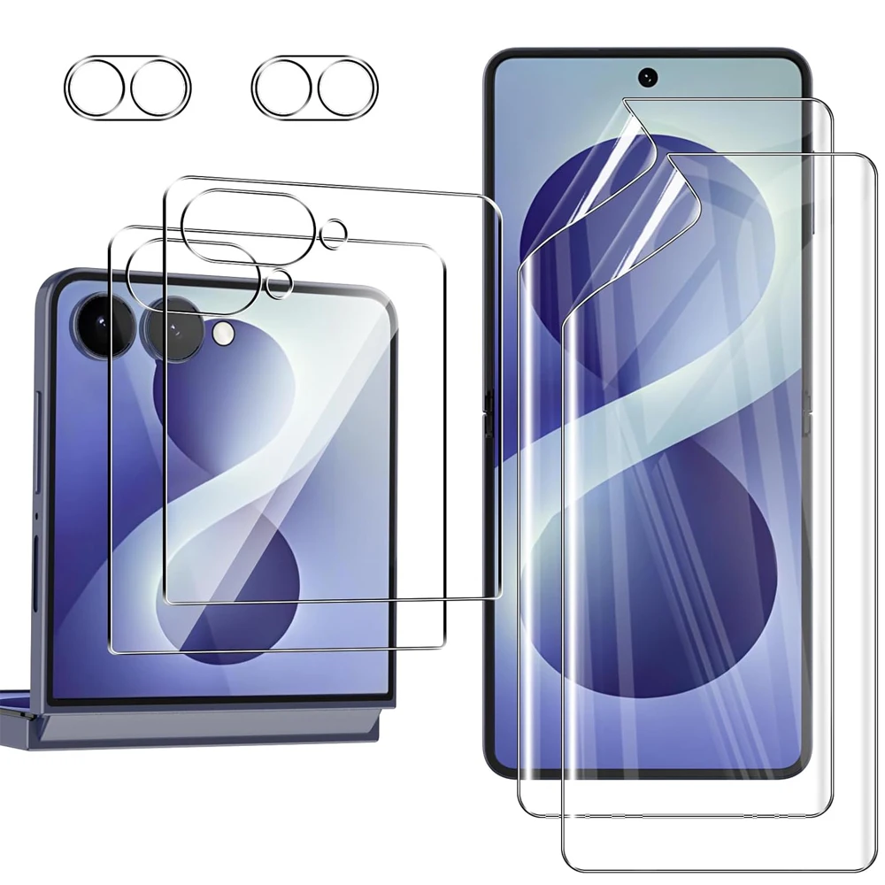 6in1 Soft Hydrogel TPU Inneral Film Camera Lens Screen Potector For Samsung Galaxy Z Flip 8 ZFlip8 2026 SM-F776