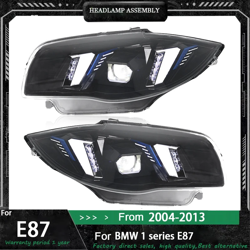 

Car Led Lights For BMW E87 Headlight 1 Series 120i 130i 2004-2011 Front Light DRL Replace Halogen Xenon Head Lamp Assembly