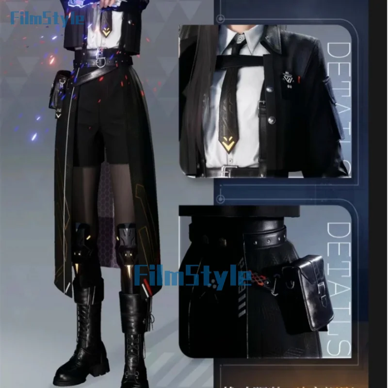 

Love and Deepspace Heroines Cosplay Costume Breaking Night Shadow Combat Suit Uniform Halloween Party for Women Men Carnival