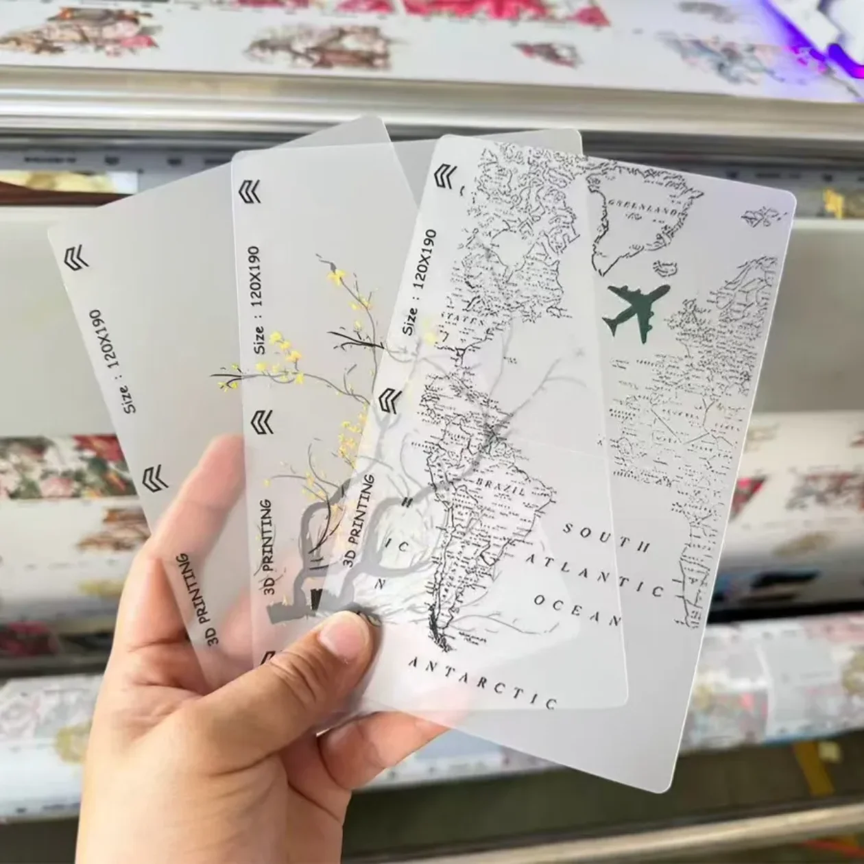 3D Embossed Transparent Matte Colorful Printed Relief Mobile Back Skin Sticker for Cutting Machine Rear Film Decoration Stickers