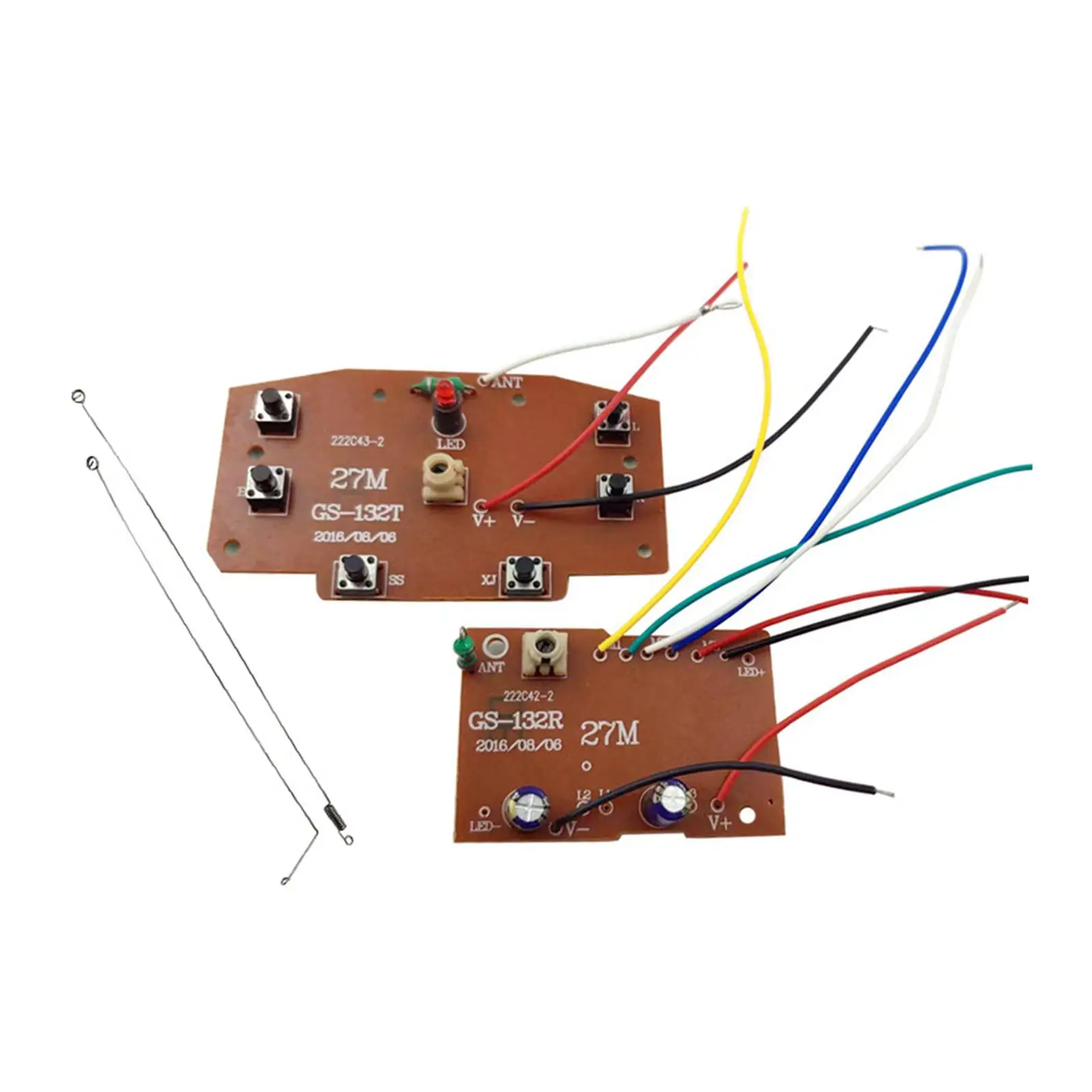 Ensemble technique de carte récepteur pour véhicules, pièces de rechange, circuit PCB, modèles de camions Inoler, modification de voiture RC, 2 pièces, 6CH, 27MHz