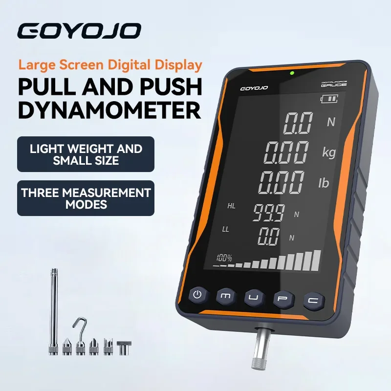 GOYOJO Push Pull Force Gauge 500N 50kg 110 Lb Digital Force Gauge Multi-functional and High-precision Digital Dynamometer GF500D