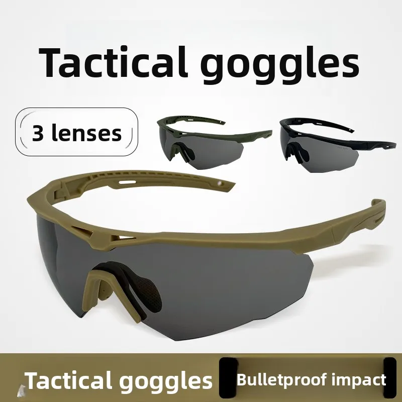 

Tactical Riding Glasses Windproof Impact Proof Fog Proof Military Goggles for Outdoor Sports