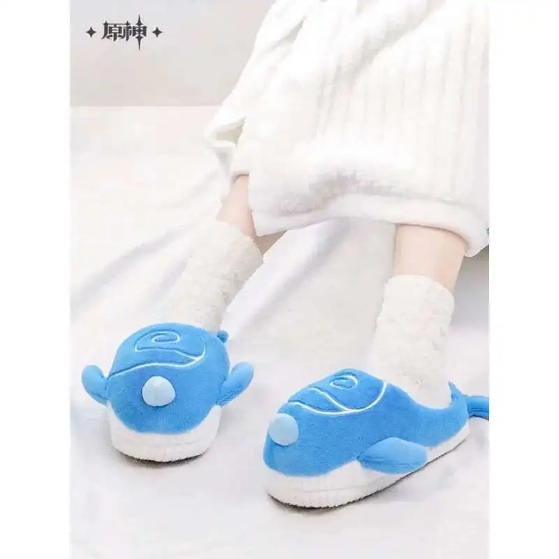 Genshin Impact Небо Кит Тарталья плюшевые тапочки игра аниме косплей хлопковые шлепанцы милая домашняя обувь с героями мультфильмов размер 34-42 рождественский подарок
