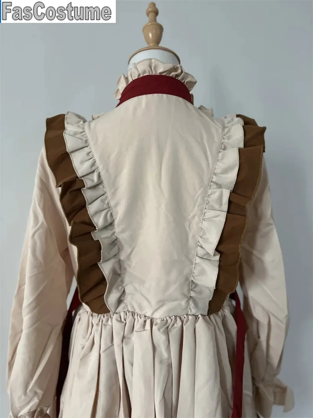 Lalka Retro Lolita Sukienka dla kobiet Urocza Jesienno-Zimowa Sukienka z Długim Rękawem Kokarda Słodka Dziewczyna Wyszczuplająca Talia Sukienka A-line Fuffly