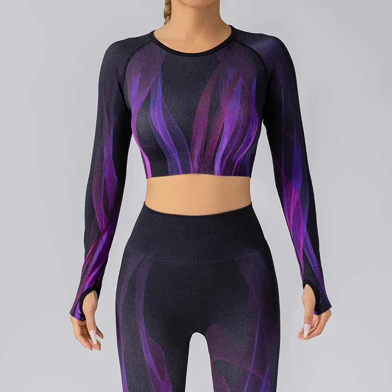 Yoga-Sets Sport-BH-Hosen Dochte Schweiร lift Hรผfte Fitness Sportswear hochela tische Yoga Wear Sportswear
