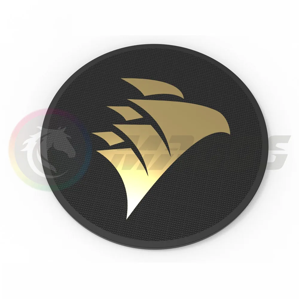 PC Case Fan Metal Sticker ROG MSI AORUS Label Gold-plated Cooling Fan Sticker Chassis Sticker GPU Decorative Sticker