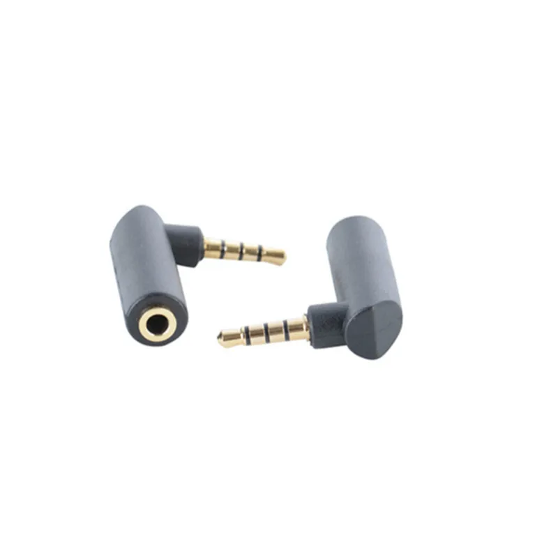 90 Degree Right Angled 3pole 4pole3.5mm Male to Female Adapter Converter Headphone Audio Microphone Jack Stereo Plug Connector