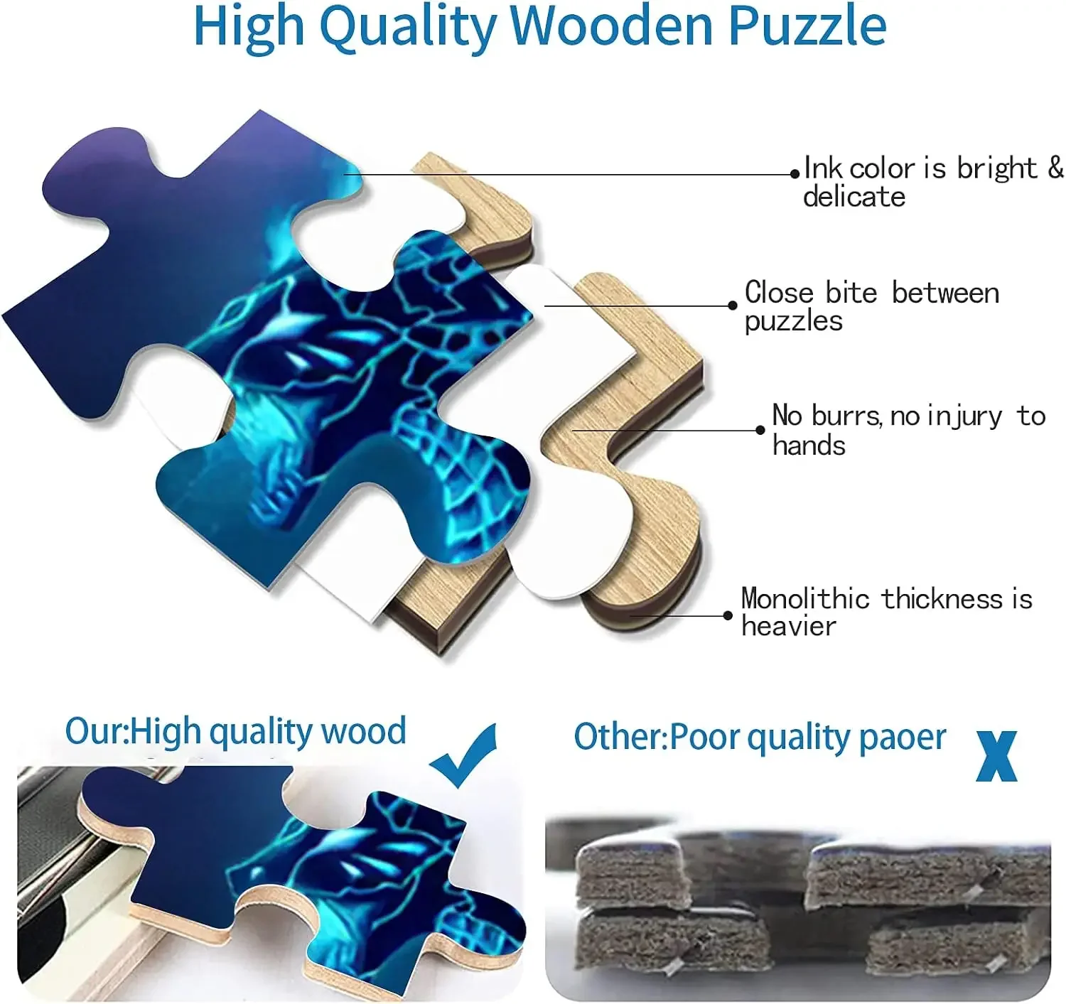 Holzpuzzle für Erwachsene, 1000/500/300 Teile, Drache in den Bergen, Puzzles für Spielzimmer, Schlafzimmer, Geburtstagsgeschenk, herausforderndes Spiel