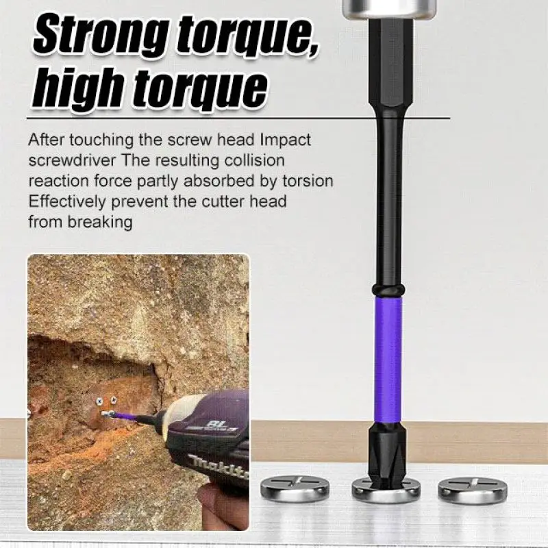 Imagem -02 - High Hardness Screwdriver Grupo Impacto da Cabeça em Lote Magnético Cruz Forte Antiderrapante Bits Impermeáveis Ph2 60 mm 70 mm 90 mm Novo Pcs