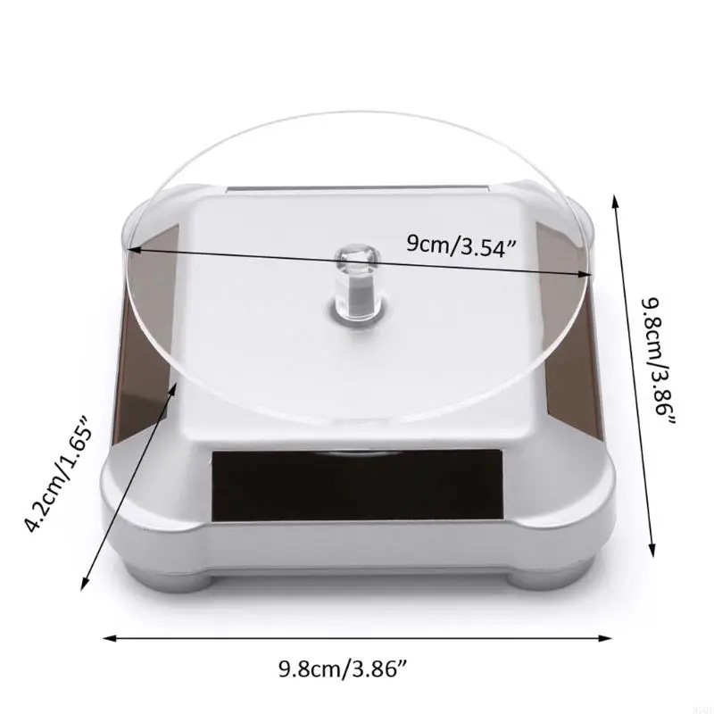 97QE 360 Rotating Turntable Plate Solar Power untuk Tonton Telepon Telepon Display Stand