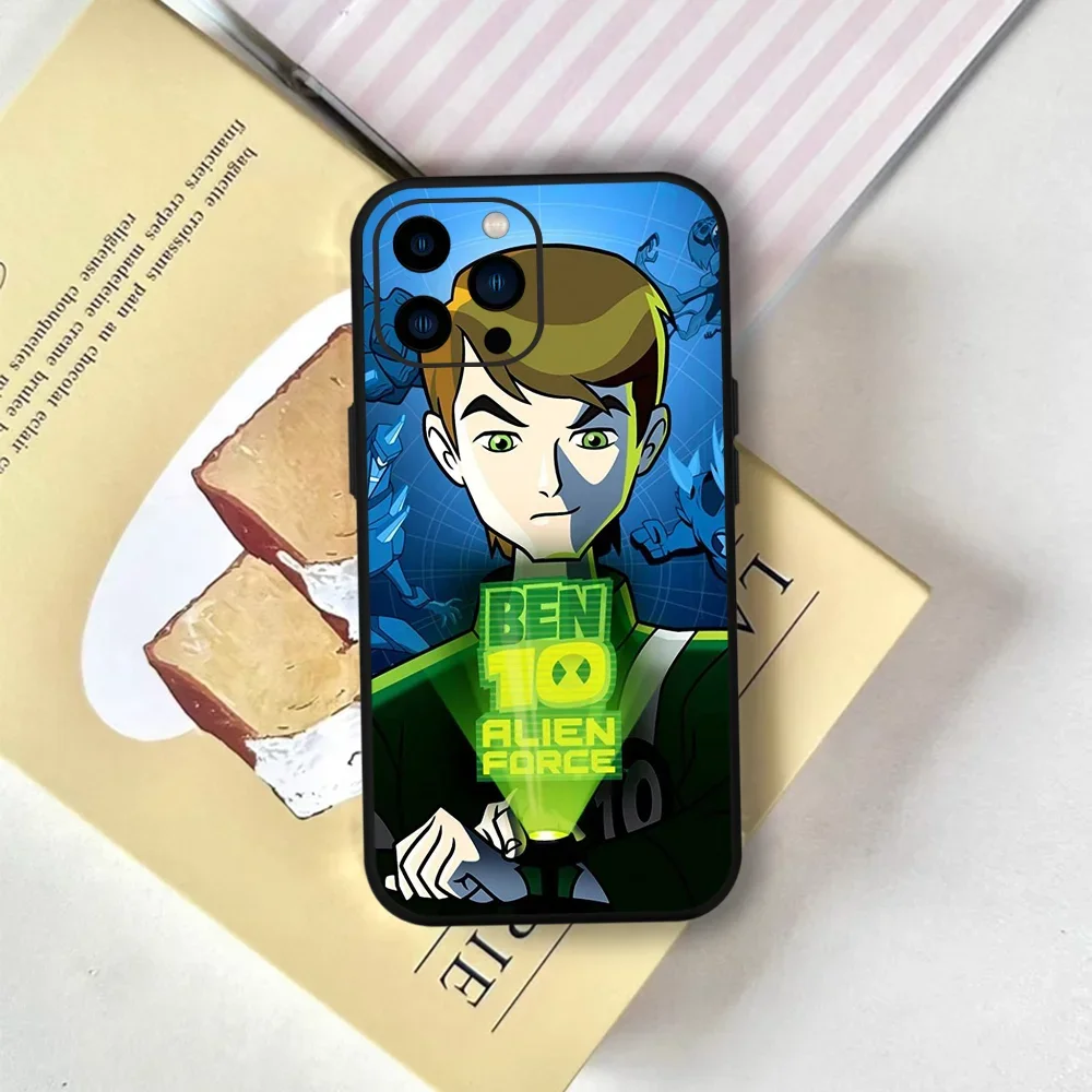 حافظة هاتف كارتونية رائعة B-Benes 10 FUNDA لهاتف آيفون 12 11 13 14 15 16 Max Pro Plus غطاء أسود من السيليكون الناعم الصغير