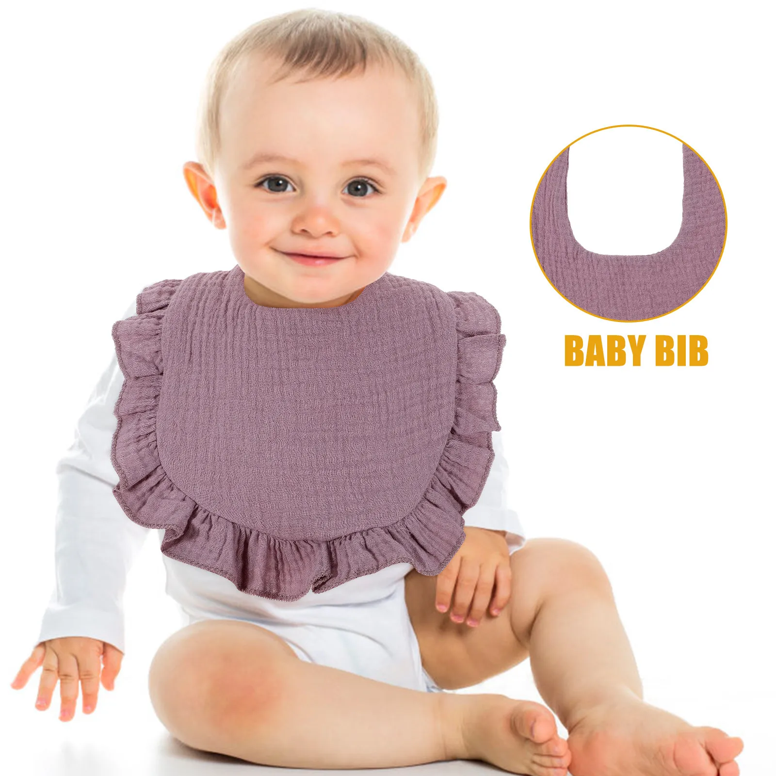 

Набор из 3 мягких хлопковых слюнявчиков для младенцев: для защиты от слюней, при прорезывании зубов и при еде, легкие и портативные