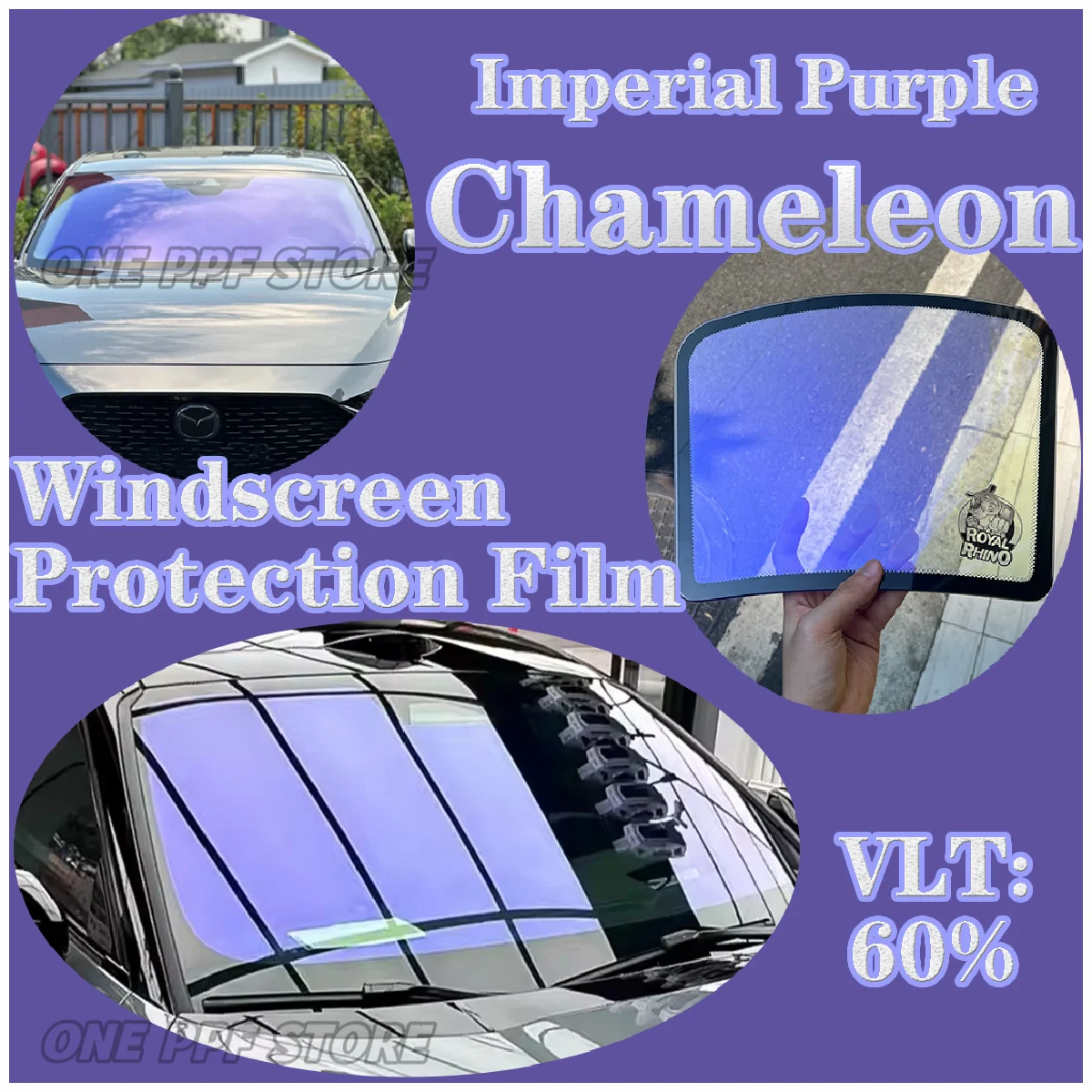 

Chameleon Film Purple PET Self Adhesive UV Rejection Color Change Car Window Tint 60-80%VLT Windscreen Window Solar Tint Film