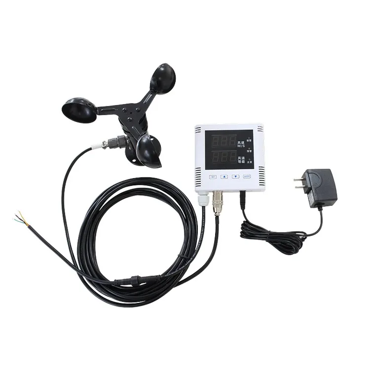

Three Cup RS485 Tower Crane Wind Speed Alarm Controller Wind Meter Sensor LED