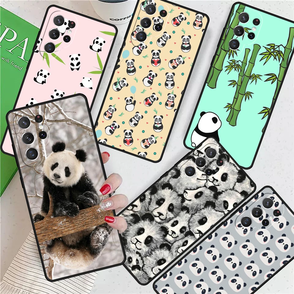 

Китайский медведь панда для Samsung Galaxy S24 Ultra S21 S22 S8 S9 S10E Note 10 20 Plus FE S23 чехол для телефона Coque