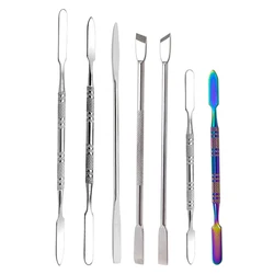 Aço inoxidável Dual Heads Maquiagem Espátula Fundação Bastão De Mistura Ferramenta Fundação Espátula Agitando Rod Ferramenta Cosmética