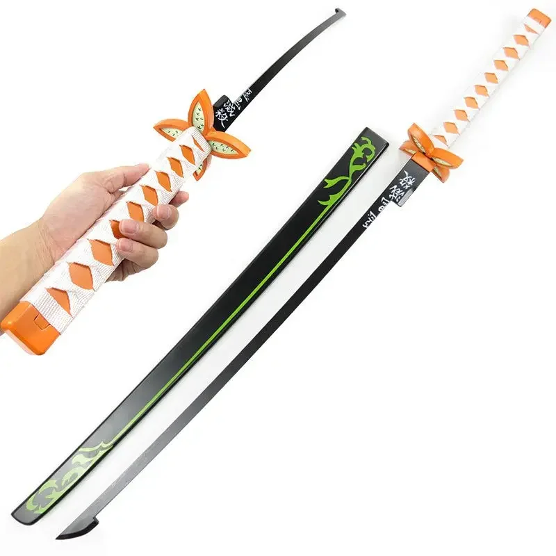 

[Funny] 105cm Cosplay Anime Demon Slayer: Kimetsu No Yaiba weapon Kochou Shinobu wooden Sword model Costume party Anime show