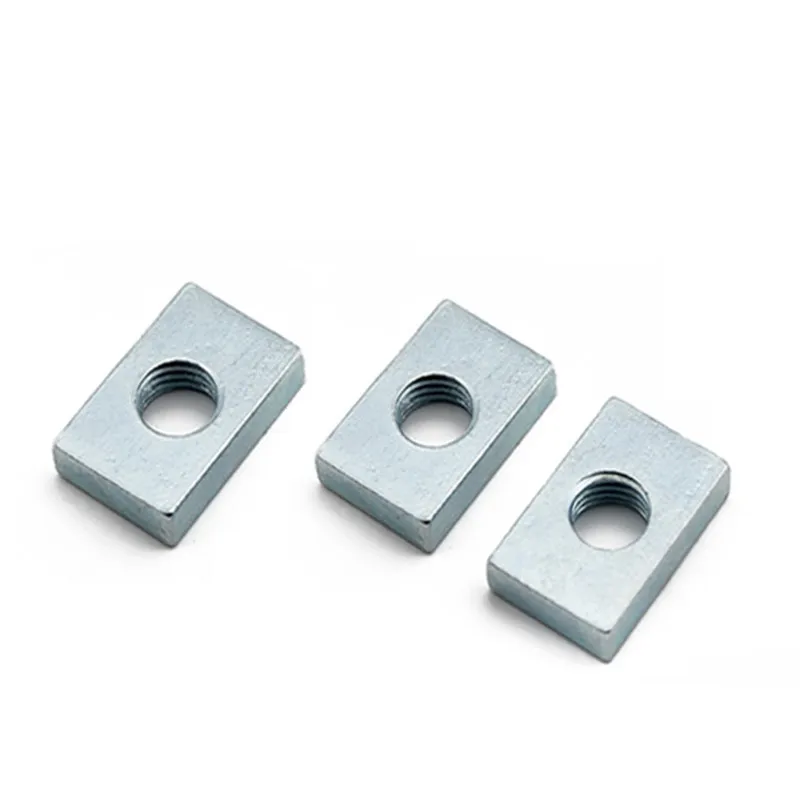 10/ 50pcs Square Nut M3 M4 M5 M6 M8 Zinc-Plated Carbon Steel Thin Rectangular Nuts Slider Block for Aluminum Profile Accessory
