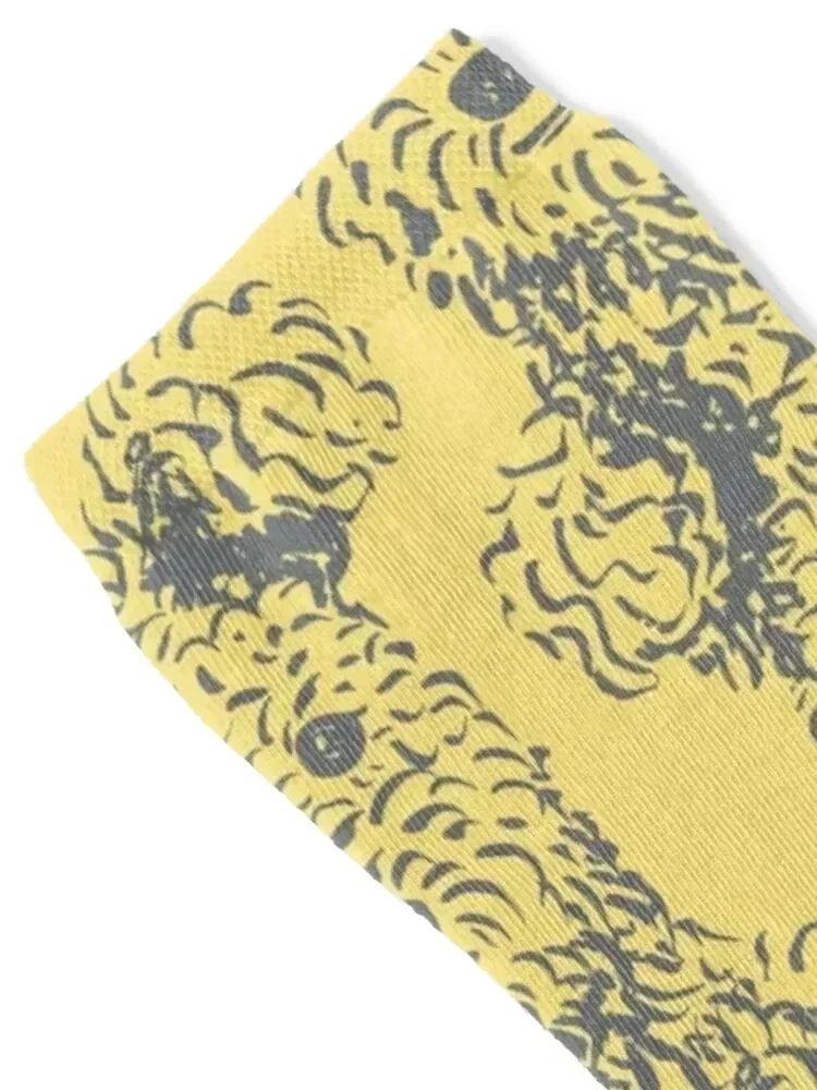 Pumi (amarillo y gris) – Nuevos calcetines de colocación de obras de arte calcetines de liga brillantes de invierno para hombres y mujeres