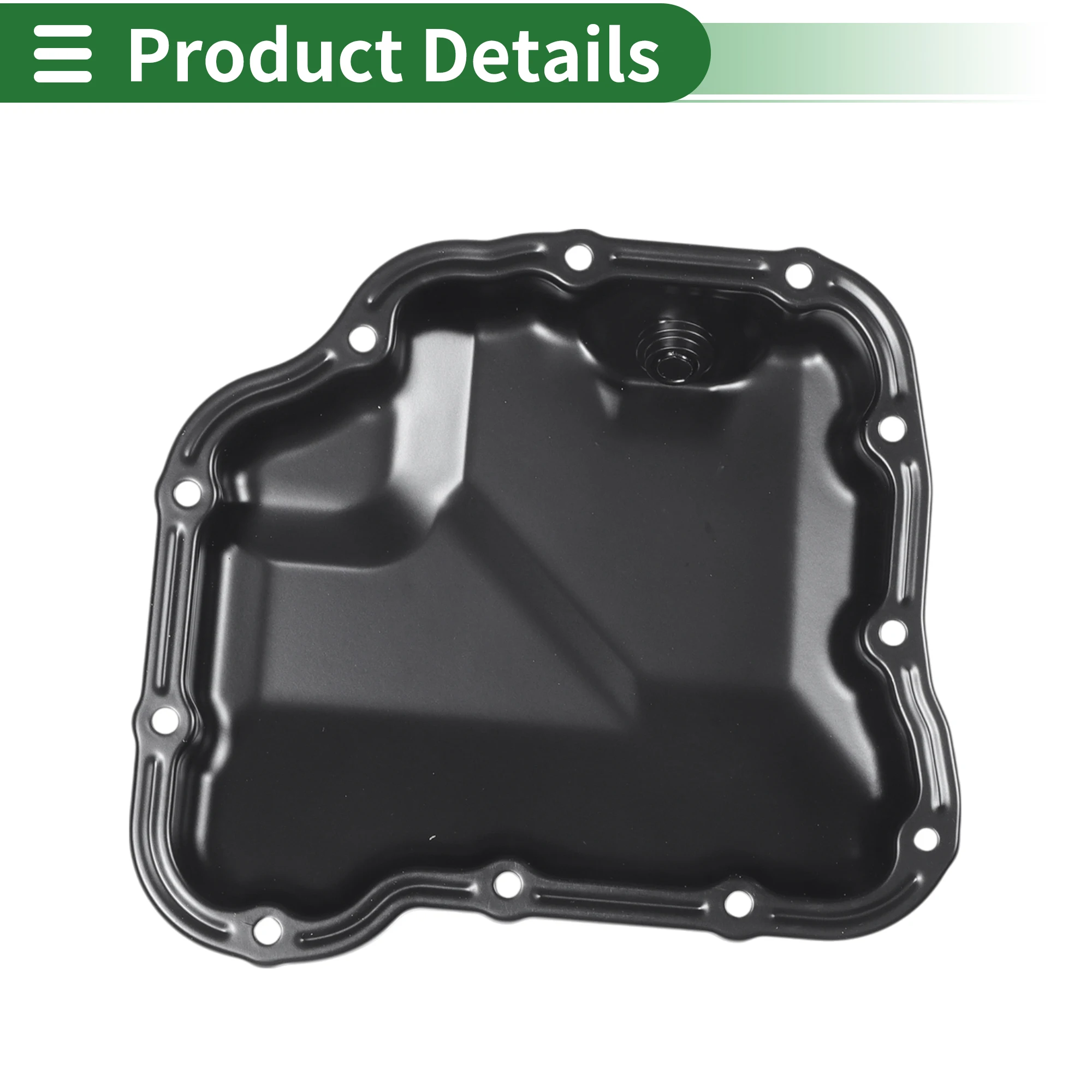 UXCELL No.MD369654 Engine Oil Pan Oil Pan Sump Transmission Oil Pan for Mitsubishi Lancer 2002-2007 Iron Black