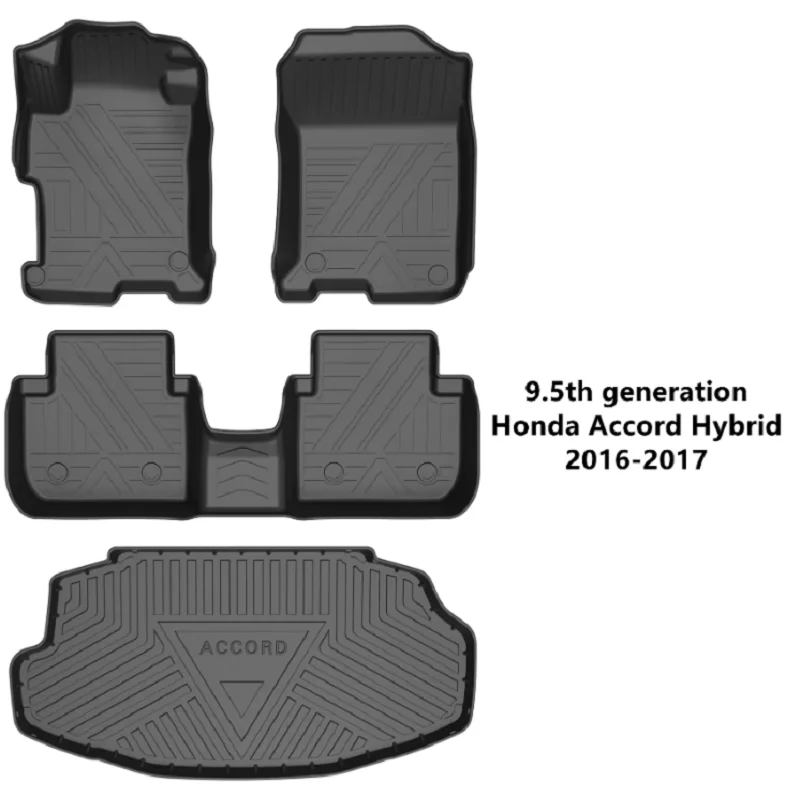 Car Interior Accessories Floor Mat For Honda Accord Civil Fit CR-V Durable TPE ECO Material Carpet Full Set With Trunk Mat