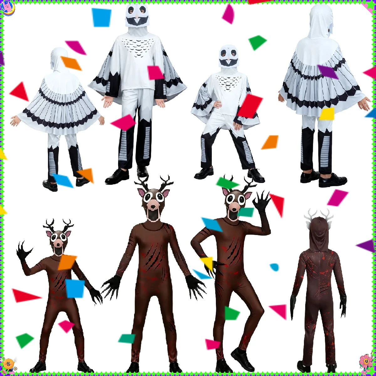 حار 99 ليال في الغابة الغزلان زي البومة تأثيري الزي هالوين زي للطفل كابوس الرنة هدية الكريسماس