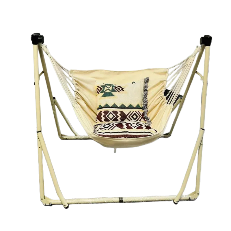 Folding floor swing bracket, hammock hanging chair, balcony portable swing to prevent rollover