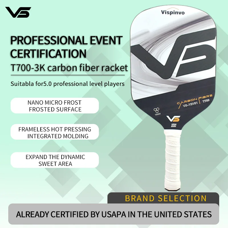 Professional Pickleball Paddle with Heat Press Process USAPA Certified Competition Level Pickleball Racquet for Sports Fitness