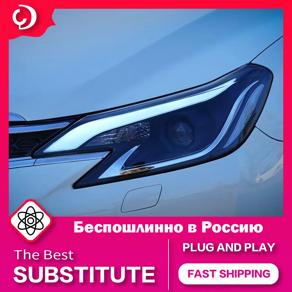 AKD Car Styling Headlights for Toyota Reiz Mark X 2013  LED Headlight DRLRunning Turn Signal Light Led Projector Auto Accessorie