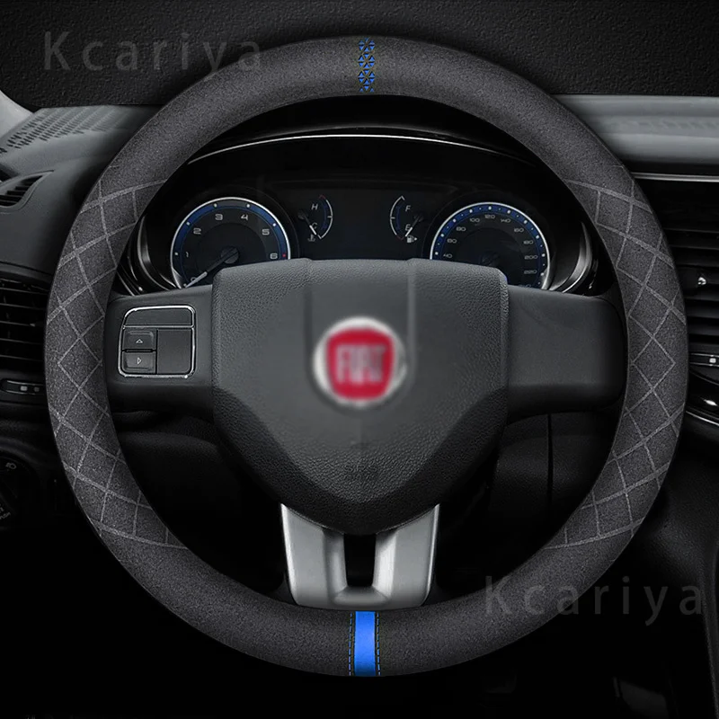 

Car Steering Wheel Cover For Fiat 500 Grand Punto Fiat Abarth 595 X290 Bravo Perla 37-38cm Interior Steering Cover Accessories