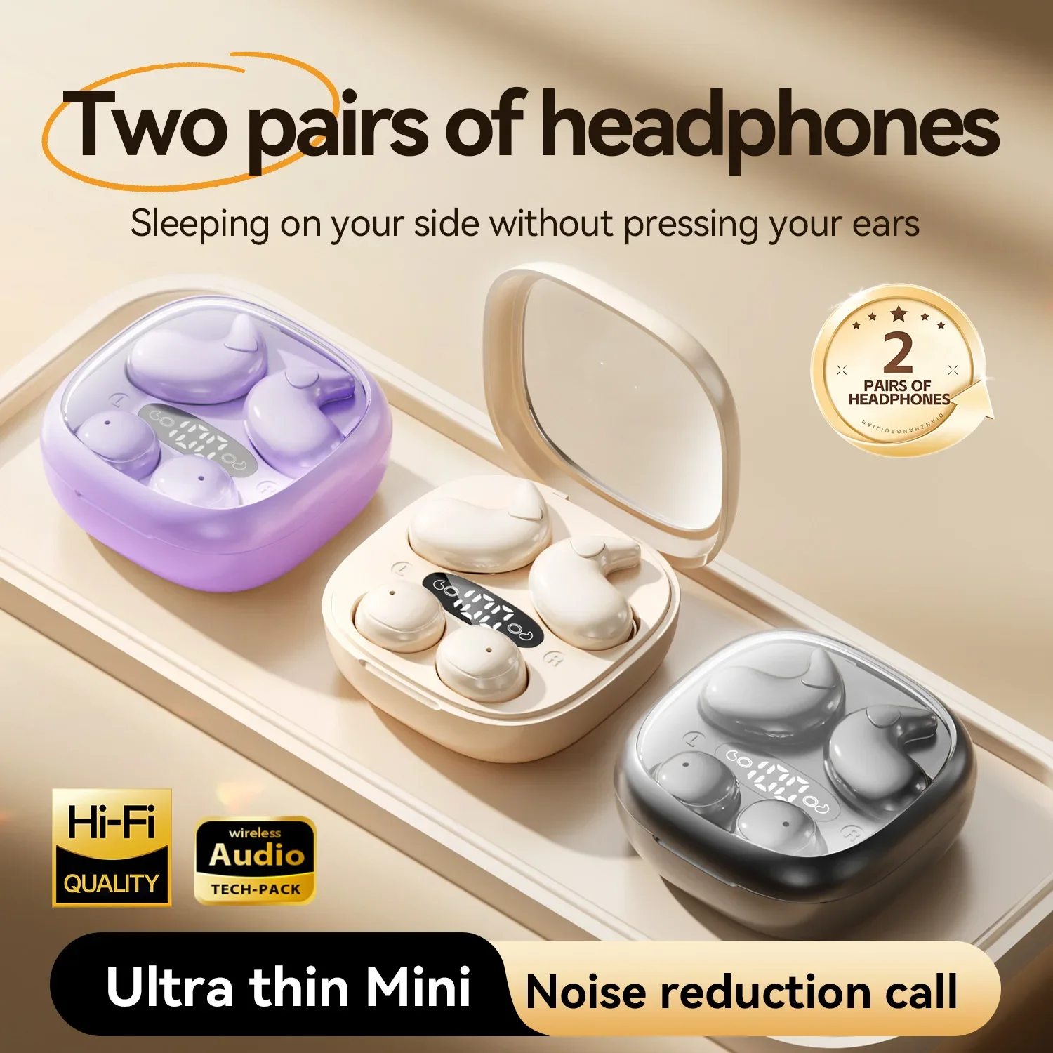 Bluetooth Earbuds, Smart M126 Twin Sleep Earphones With Dual Pair, Factory Direct Sales For Relaxation And Travel