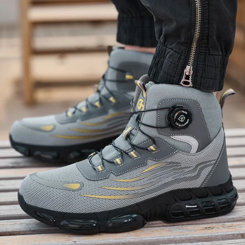 

Steel Toe Shoes for Men Indestructible Work Safety Sneakers Construction Boots Puncture Proof Ergonomic Design Durable Soft Sole