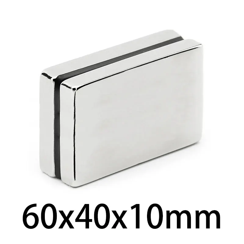 

1PC 60x40x10mm Powerful Block Magnets N35 Super Neodymium Magnet 60x40x10 mm Permanent NdFeB Magnets 60*40*10 mm