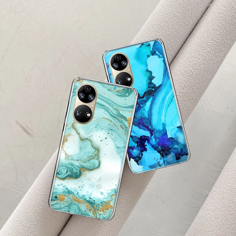 Vintage Marble Crack Wallpaper Phone Case For Huawei P50 Pro P40 P30 Lite P20 P10 Mate 40 Pro 30 20 Lite 10 Cover Shell Coque